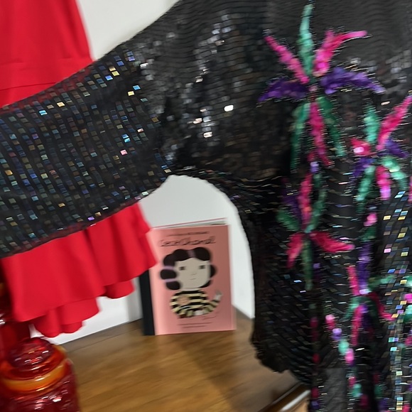 Vintage Princess Cruises Black Sequin Blouse - Picture 3 of 6